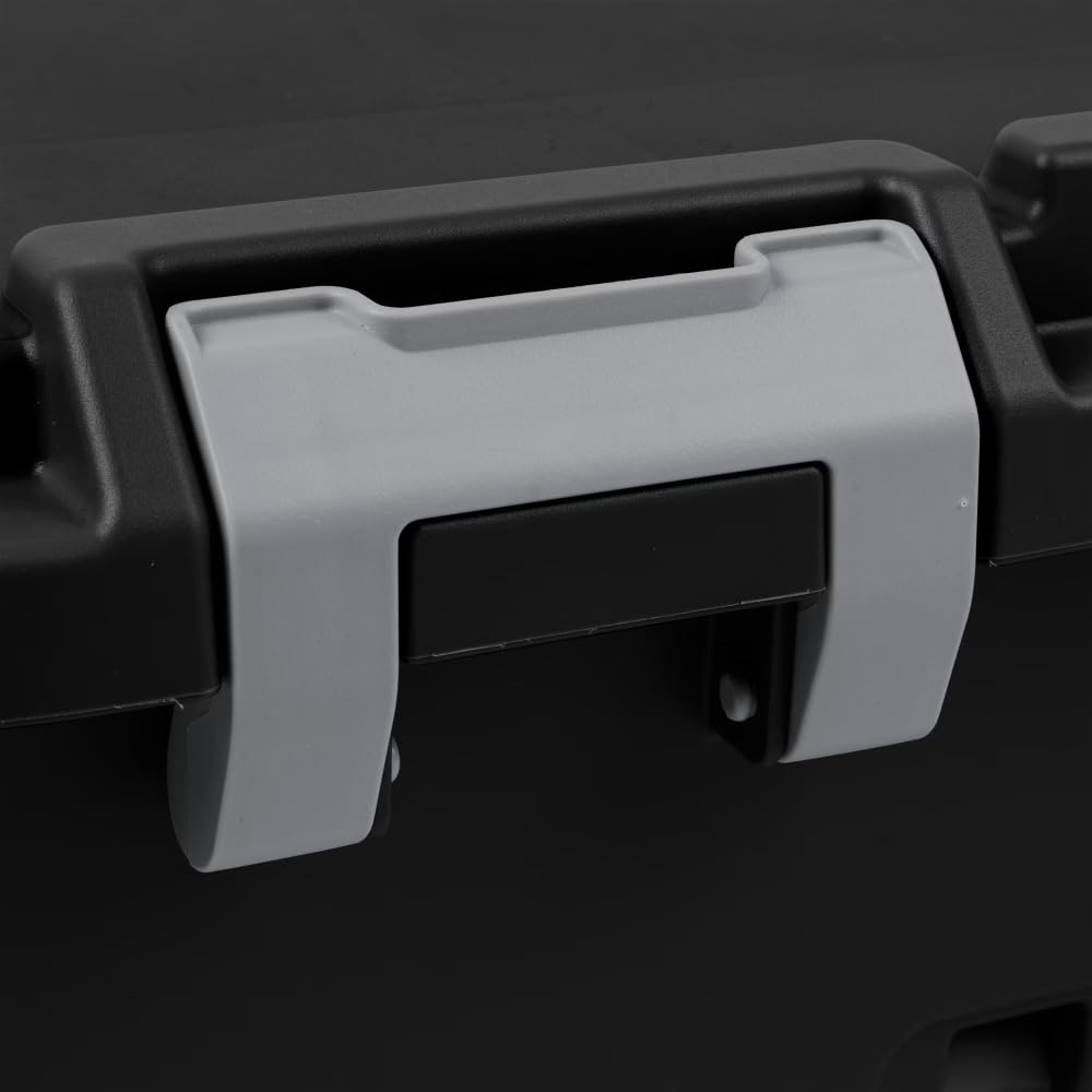 Black 22 Gallon Wheeled Plastic Storage Trunk F8308