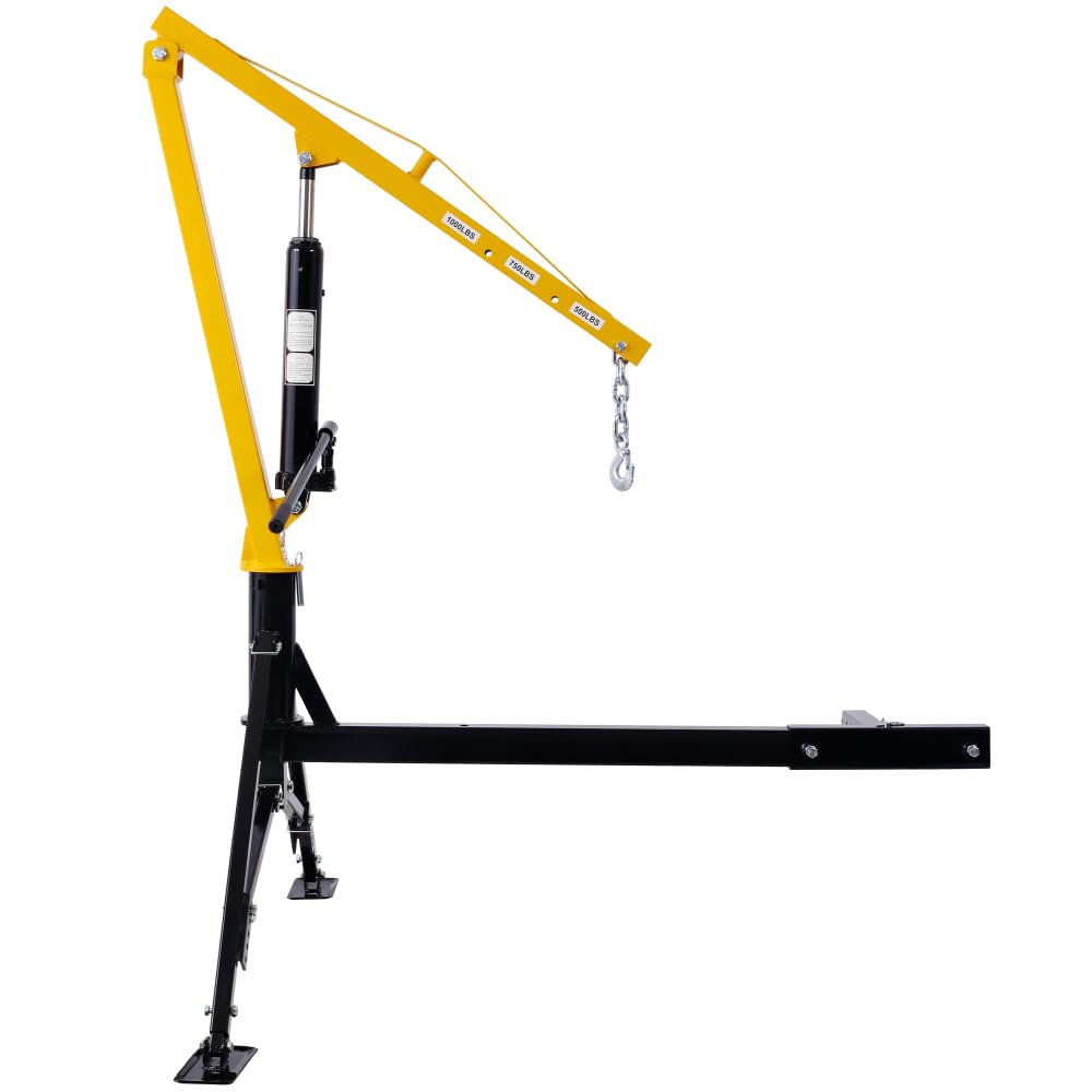 1000 lbs Hydraulic Truck Bed Crane Hoist Q90811