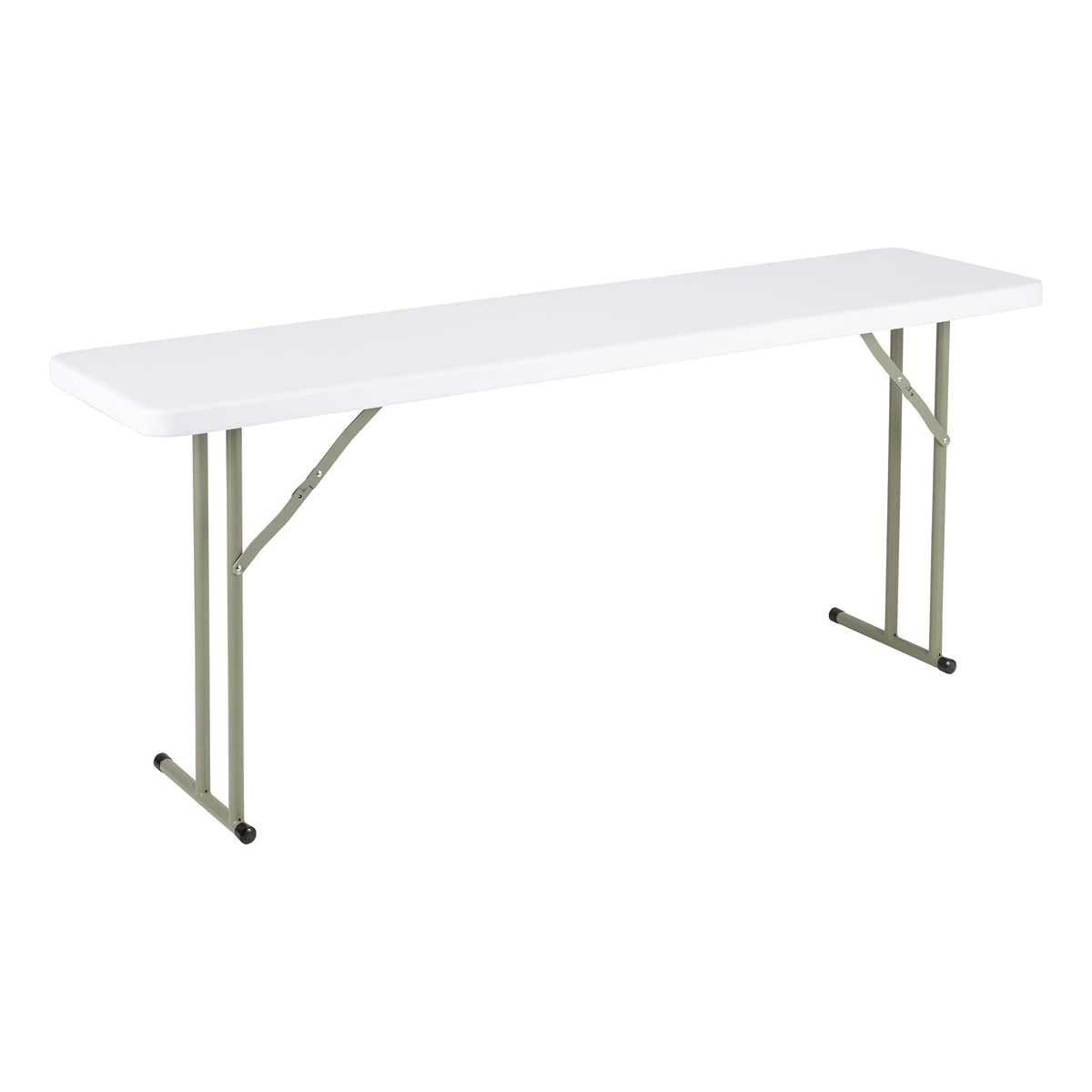 White Rectangular Blow-Molded Plastic Folding Training Table Z83087