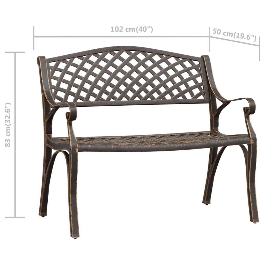 Bronze Cast Iron Garden Bench E45142