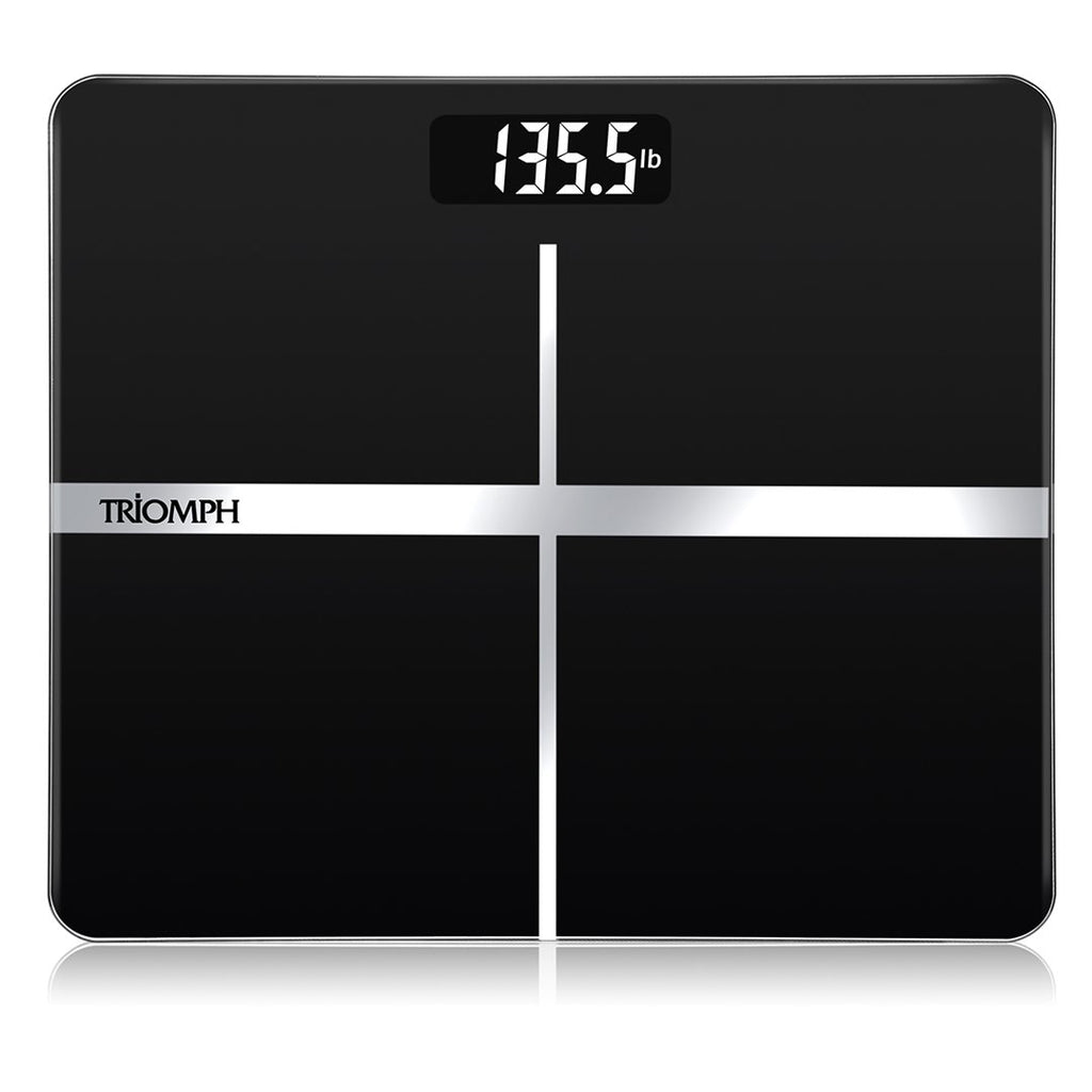Black Digital Bathroom Scale with Backlit Display G749475