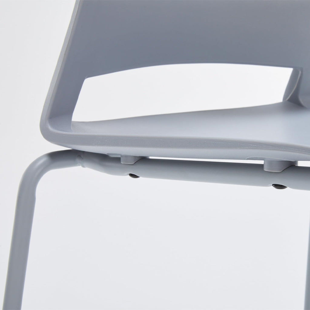 Grey Stacking Guest Chairs Set of 4 K5221