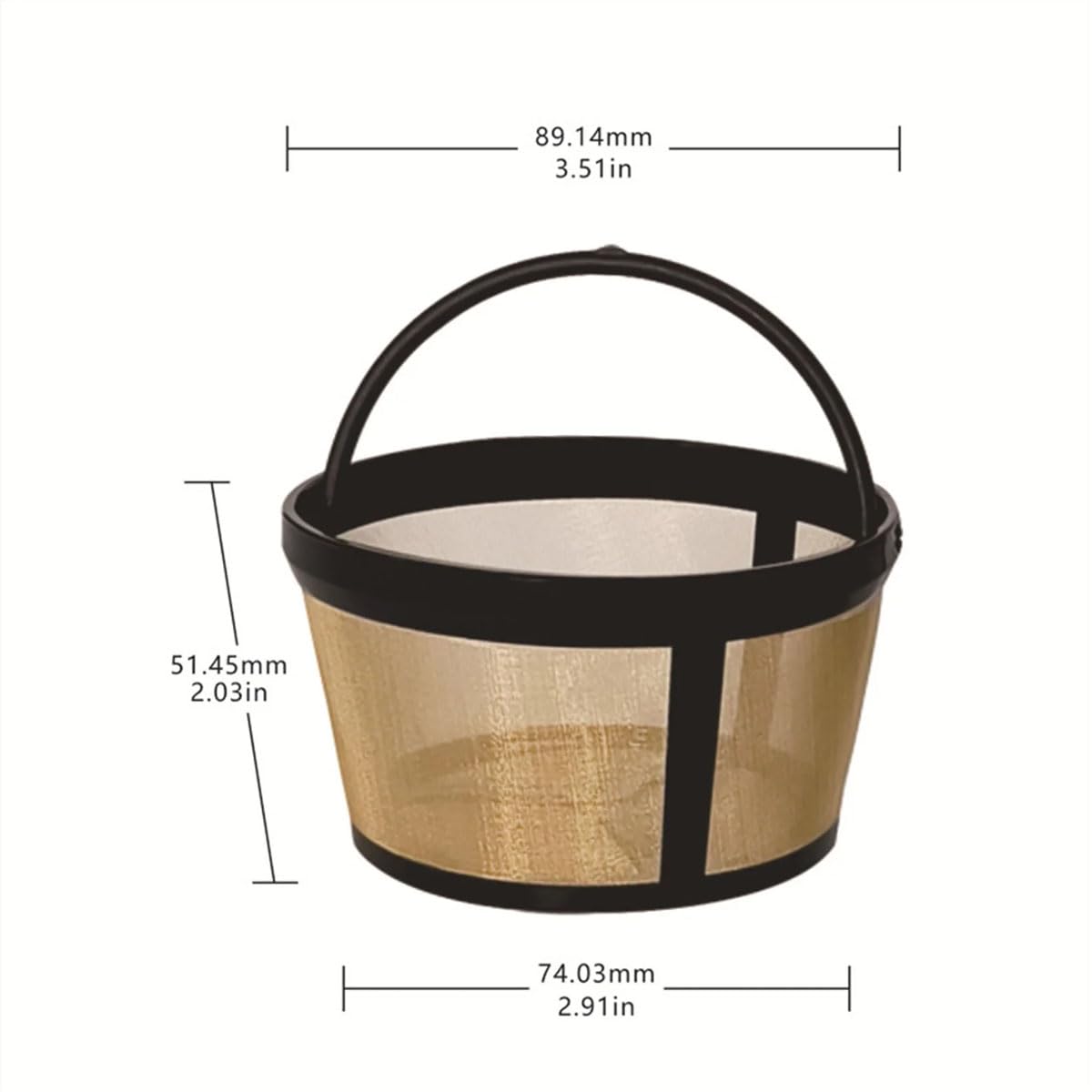 Reusable Coffee Filter Basket, 8-12 Cup Mesh, BPA-Free J931264