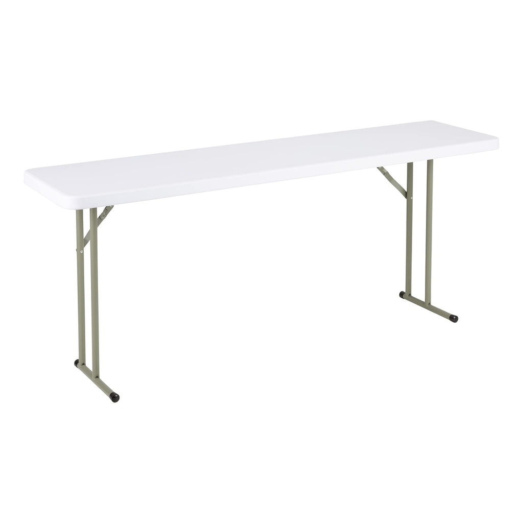 White Rectangular Blow-Molded Plastic Folding Training Table Z83087