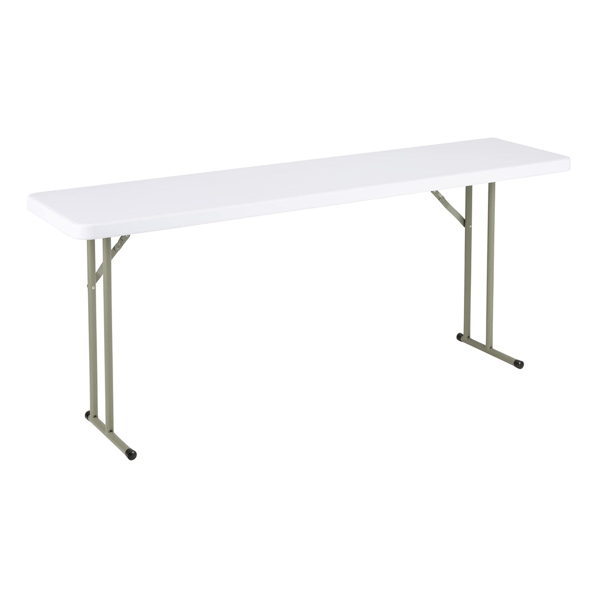 White Rectangular Blow-Molded Plastic Folding Training Table Z83087