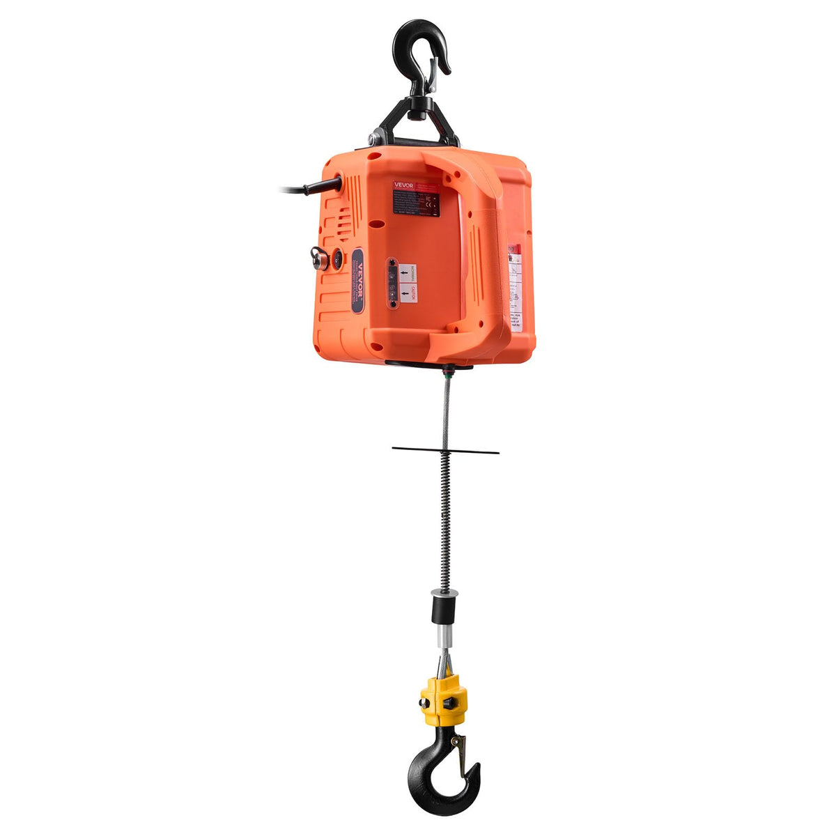 1500W 1550 lbs Electric Hoist Winch with Wired and Wireless Remote Control J1667