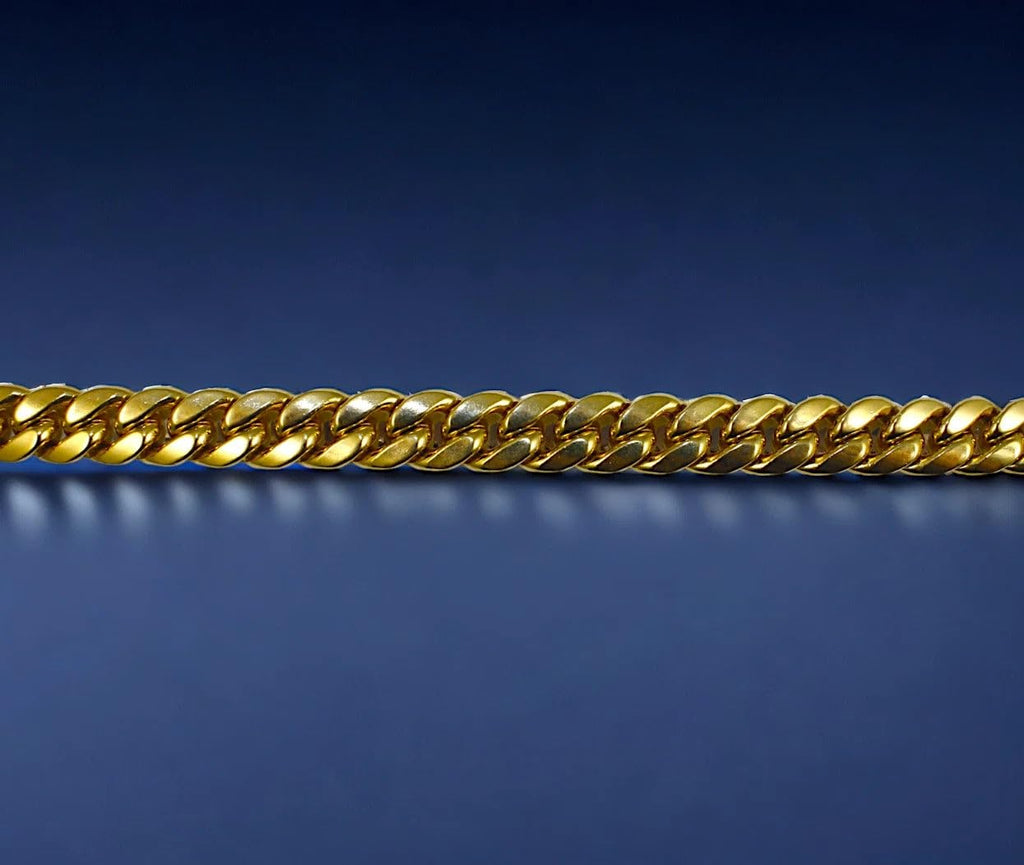 14K Yellow Gold Solid Miami Cuban Chain V759205