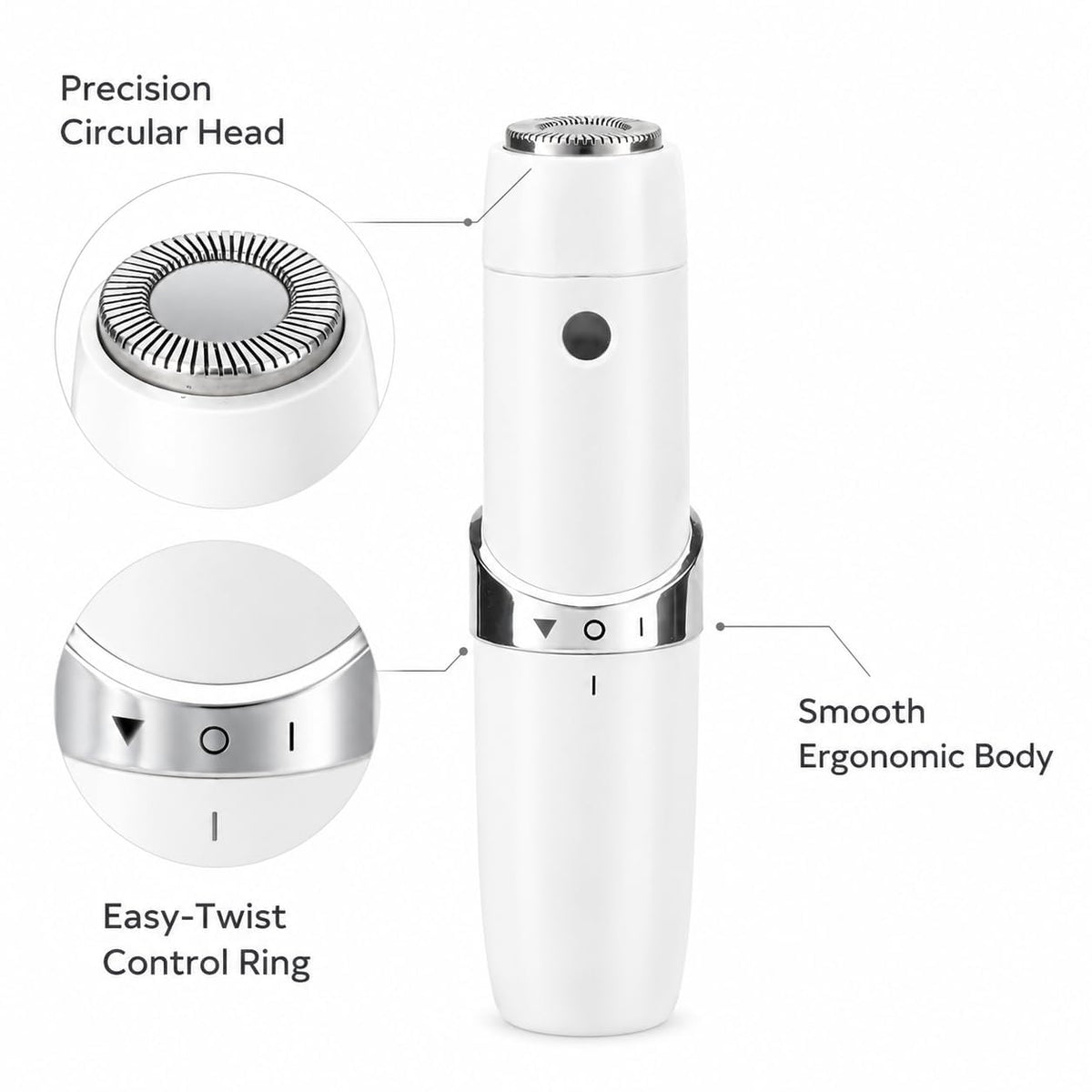 Portable Electric Facial Hair Remover with LED Light B5775