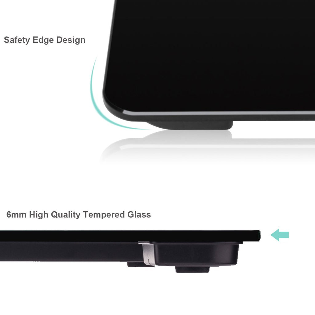 Black Digital Bathroom Scale with Backlit Display G749475