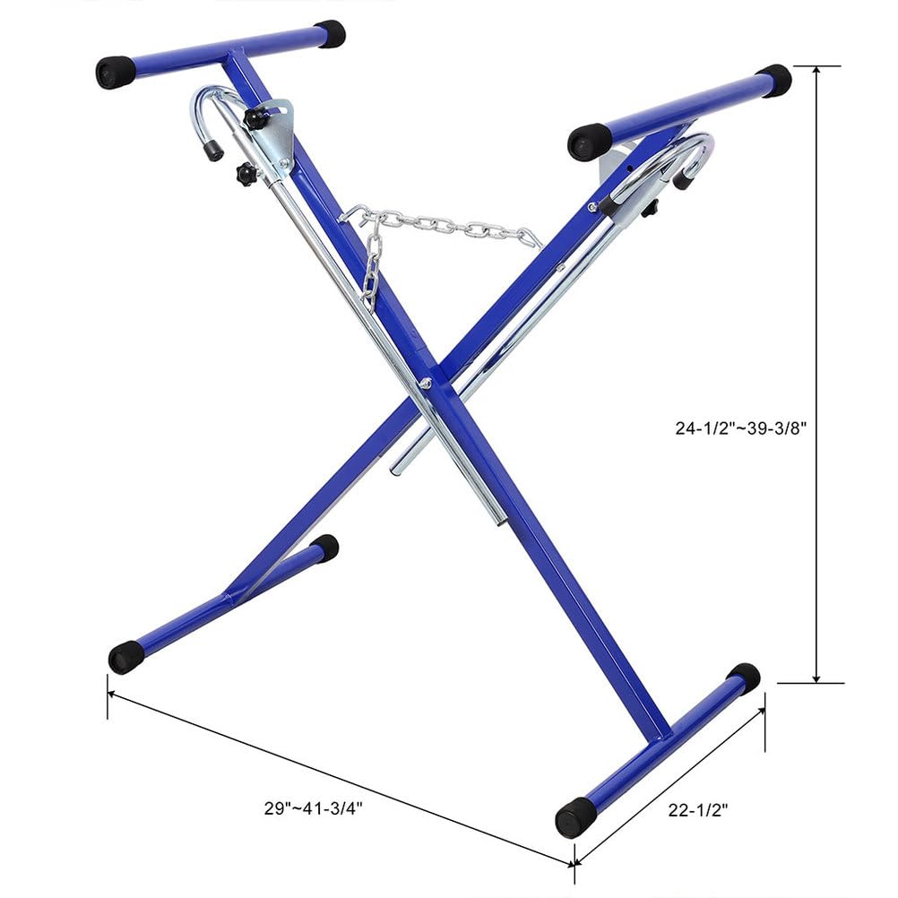 Folding Steel Bumper Stand, 200 LBS Capacity Adjustable with Extendable Arms N642784