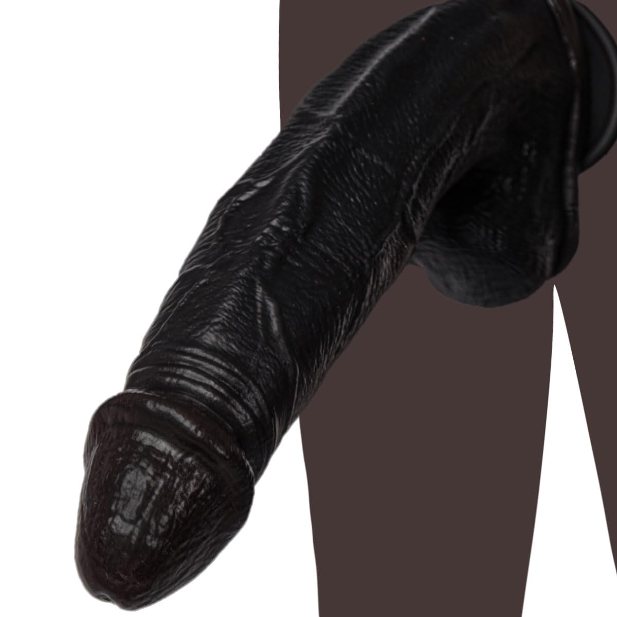 Black Realistic Silicone Dildo with Suction Cup J2881