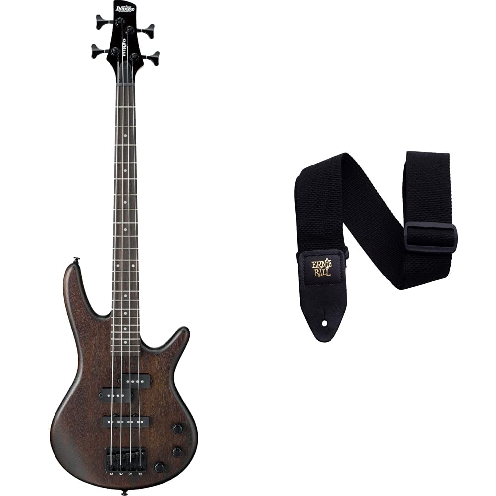 4 String Bass Guitar and Black Guitar Strap T401