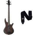 4 String Bass Guitar and Black Guitar Strap T401