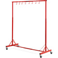 Adjustable Height 66 lbs Capacity Painting Rack with 8 Hooks and 4 Swiveling Wheels P388612