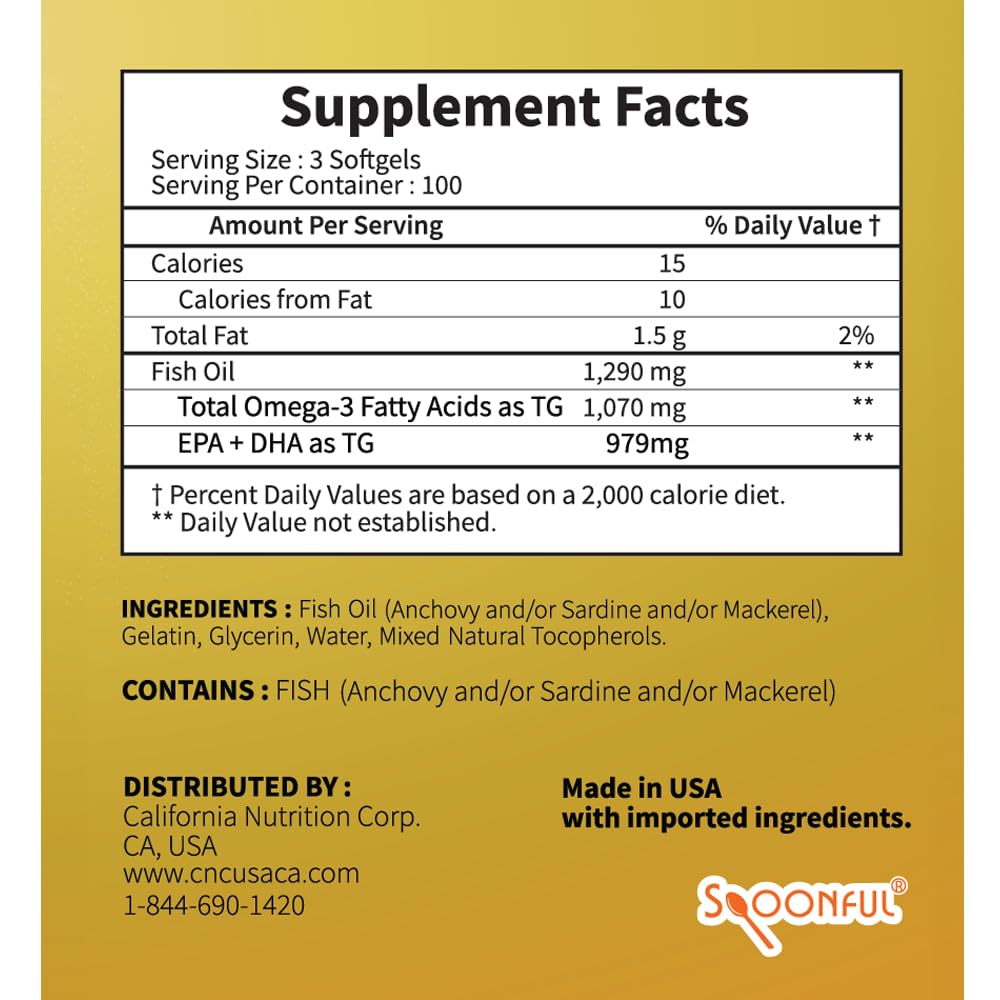 Mini Omega 3 Fish Oil 1290 mg Softgels P886