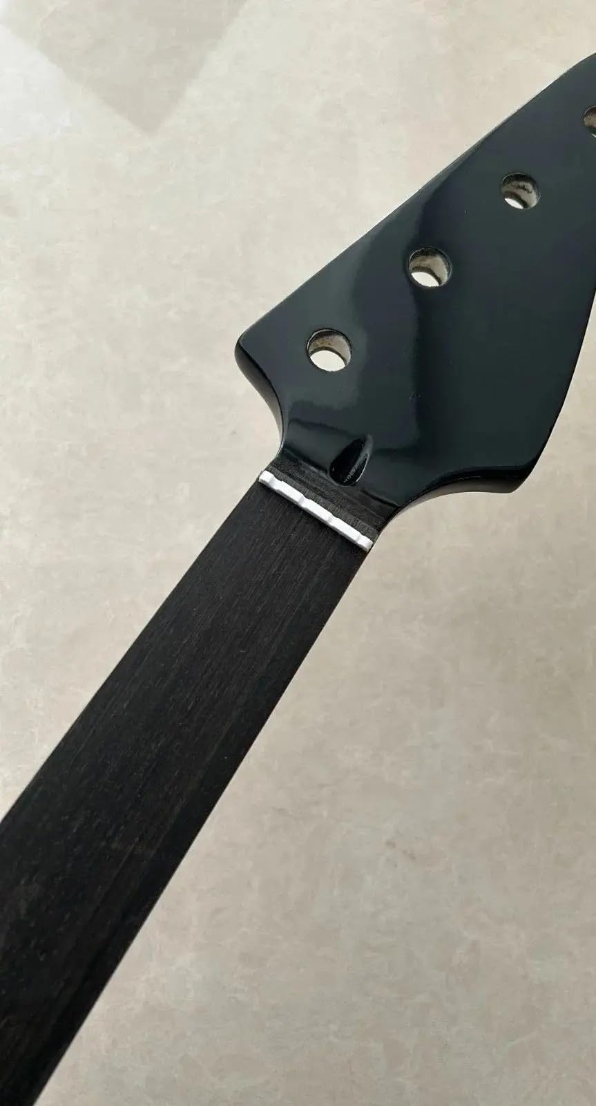 30 Inch Fretless Bass Neck Gloss Black Maple Rosewood Fretboard E836816