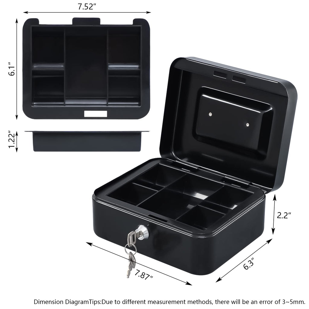 Fireproof Document Box with Key Lock Beige Q80259