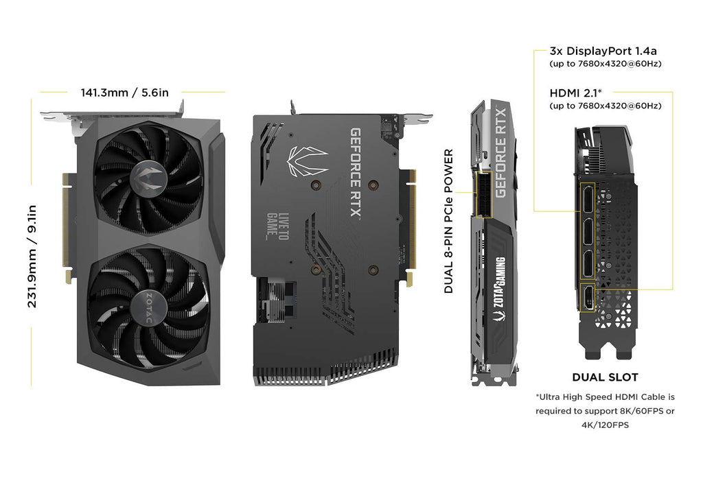 GeForce RTX 3070 8GB GDDR6 Graphics Card E342