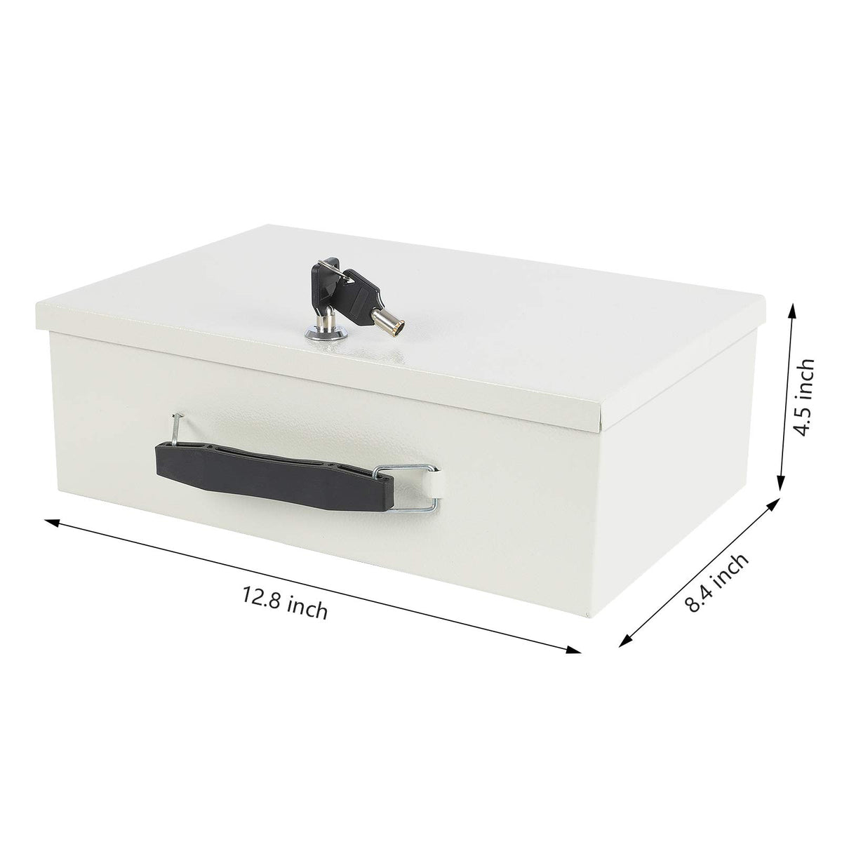 Fireproof Document Box with Key Lock Beige Q80259
