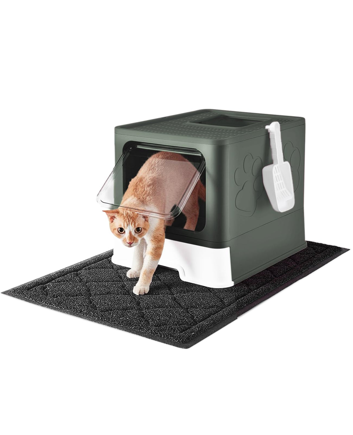 X-Large Cat Litter Box with Litter Mat and Scoop M7757