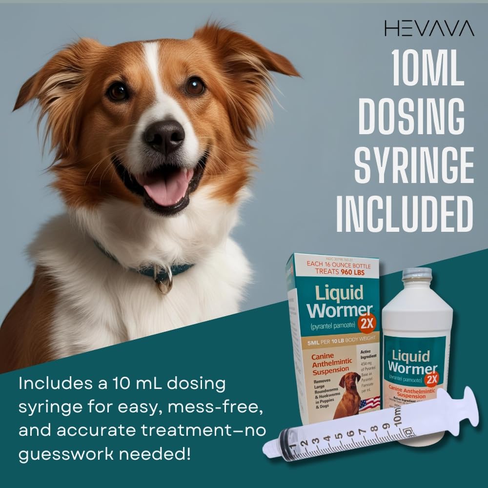 2 oz Pyrantel Pamoate Liquid Wormer for Dogs and Puppies N77266