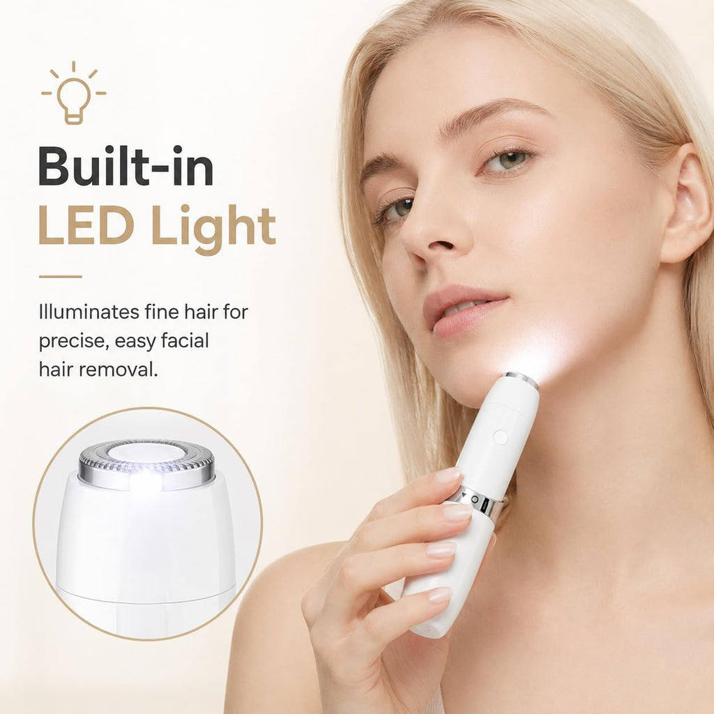 Portable Electric Facial Hair Remover with LED Light B5775