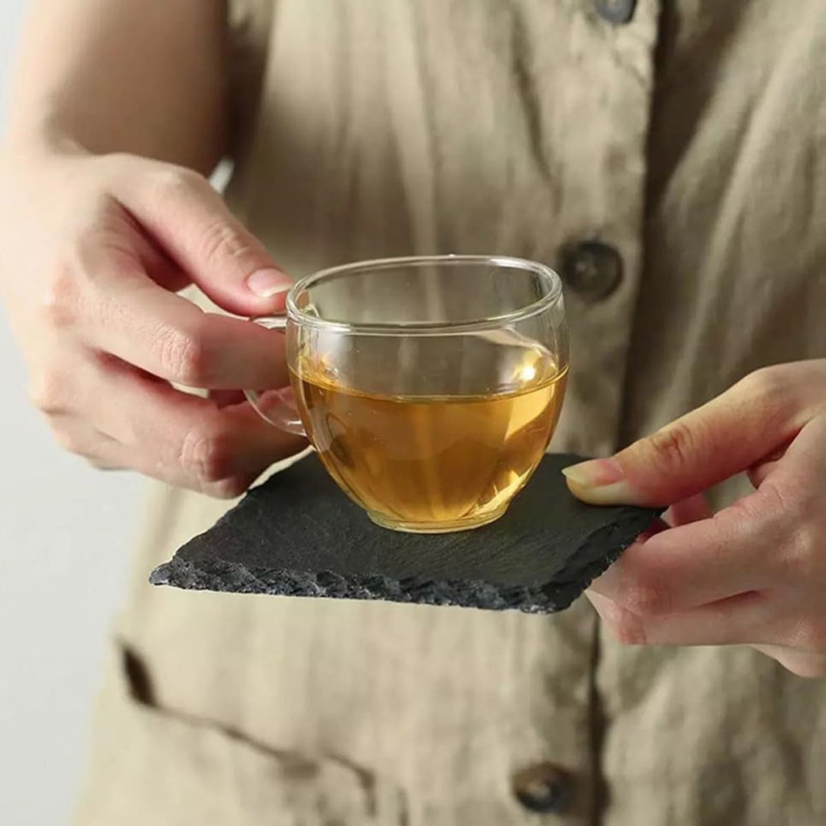 Natural Stone Coasters Set E260274
