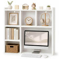 White Desk Hutch with 5 Shelves Q6745