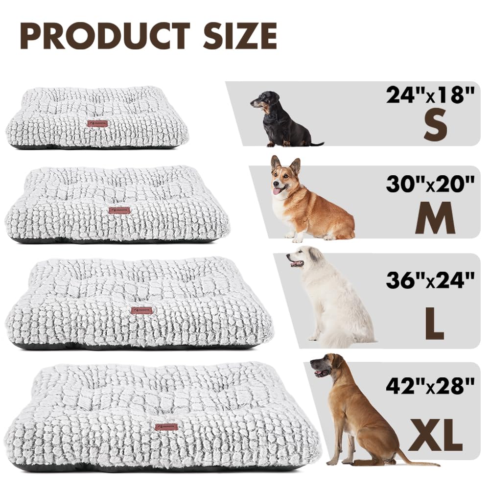 White Dog Crate Pad 24"x18" I27937