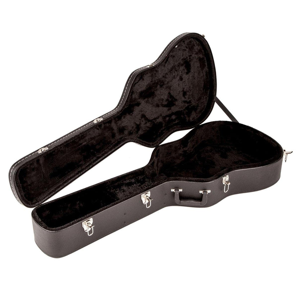 Black Flat-Top Dreadnought Acoustic Guitar Case with 1-inch Foam Padding L3263