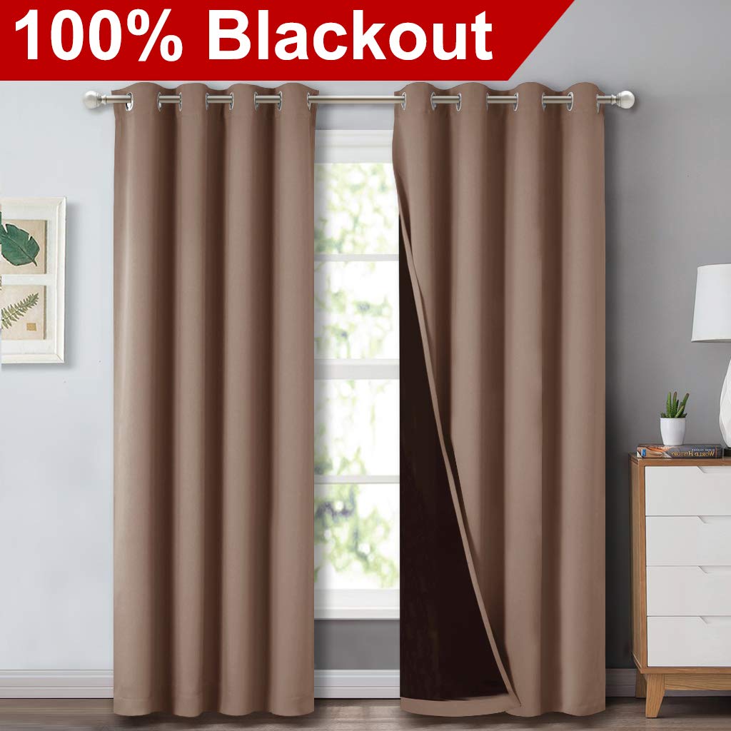 Cappuccino Blackout Curtains 52" x 84" 2 Panels X52494