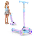 3 Wheel Folding Kick Scooter with LED Light-Up Wheels B247