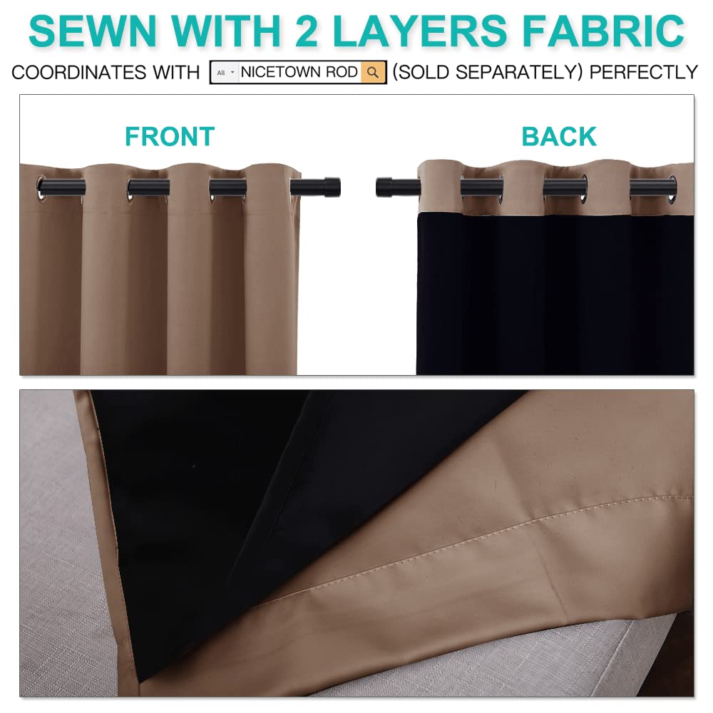 Cappuccino Blackout Curtains 52" x 84" 2 Panels X52494