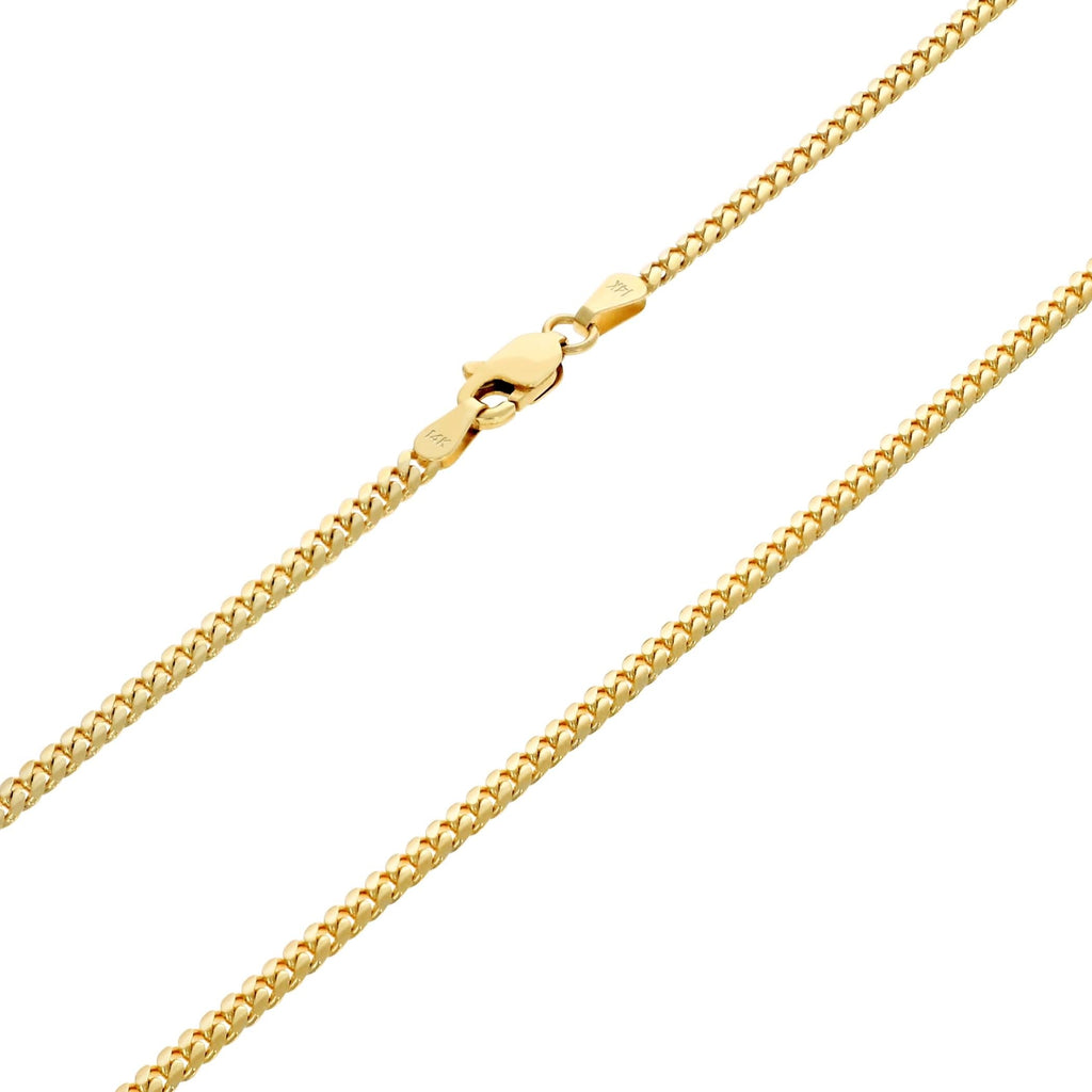 14k Yellow Gold Cuban Link Chain Necklace Z2723