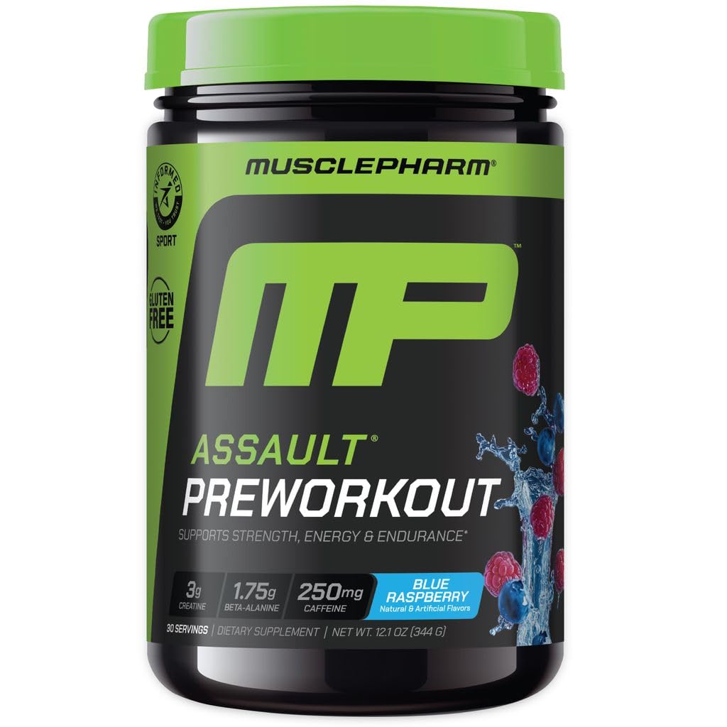 Blue Raspberry PreWorkout Powder 30 Servings O145696