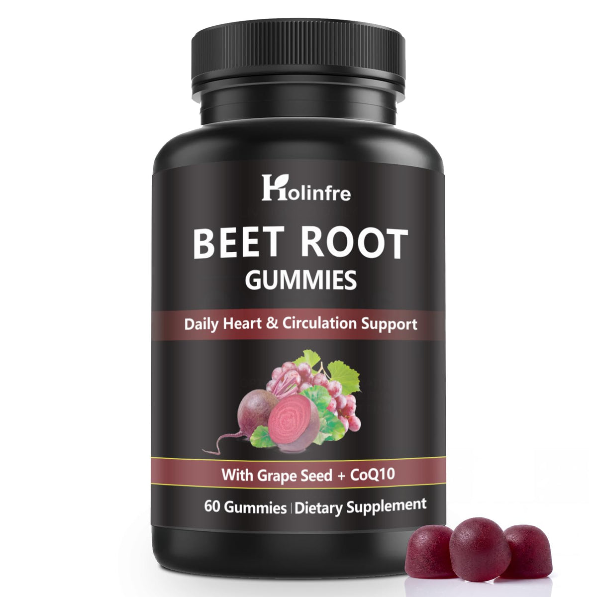 Beet Root Gummies with Grape Seed & CoQ10 Y6994