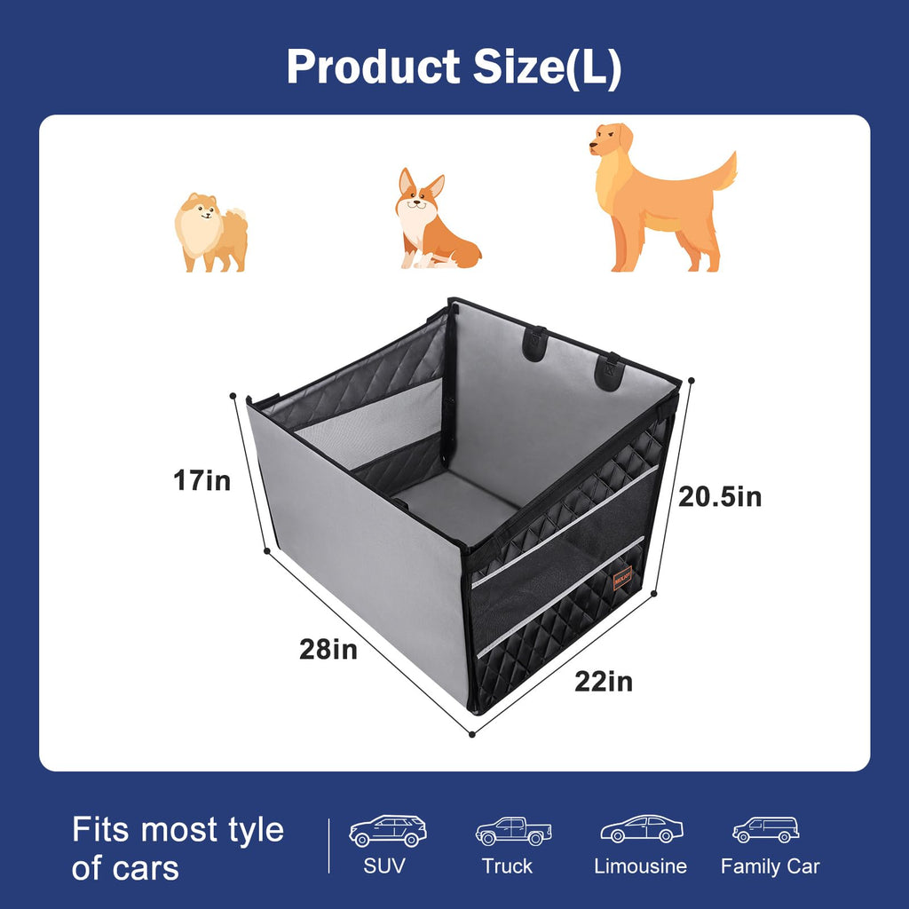 Waterproof Dog Car Seat with Storage Pocket T481