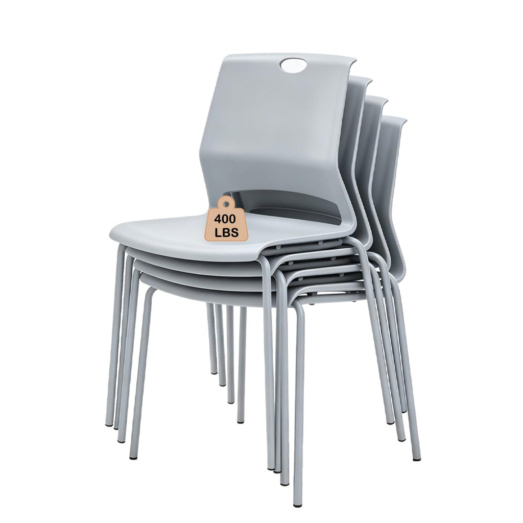 Grey Stacking Guest Chairs Set of 4 K5221