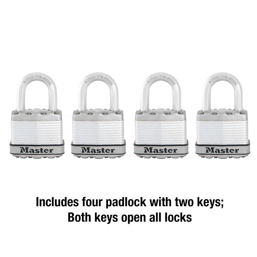 Heavy Duty Keyed-Alike Padlock 4 Pack Y5908
