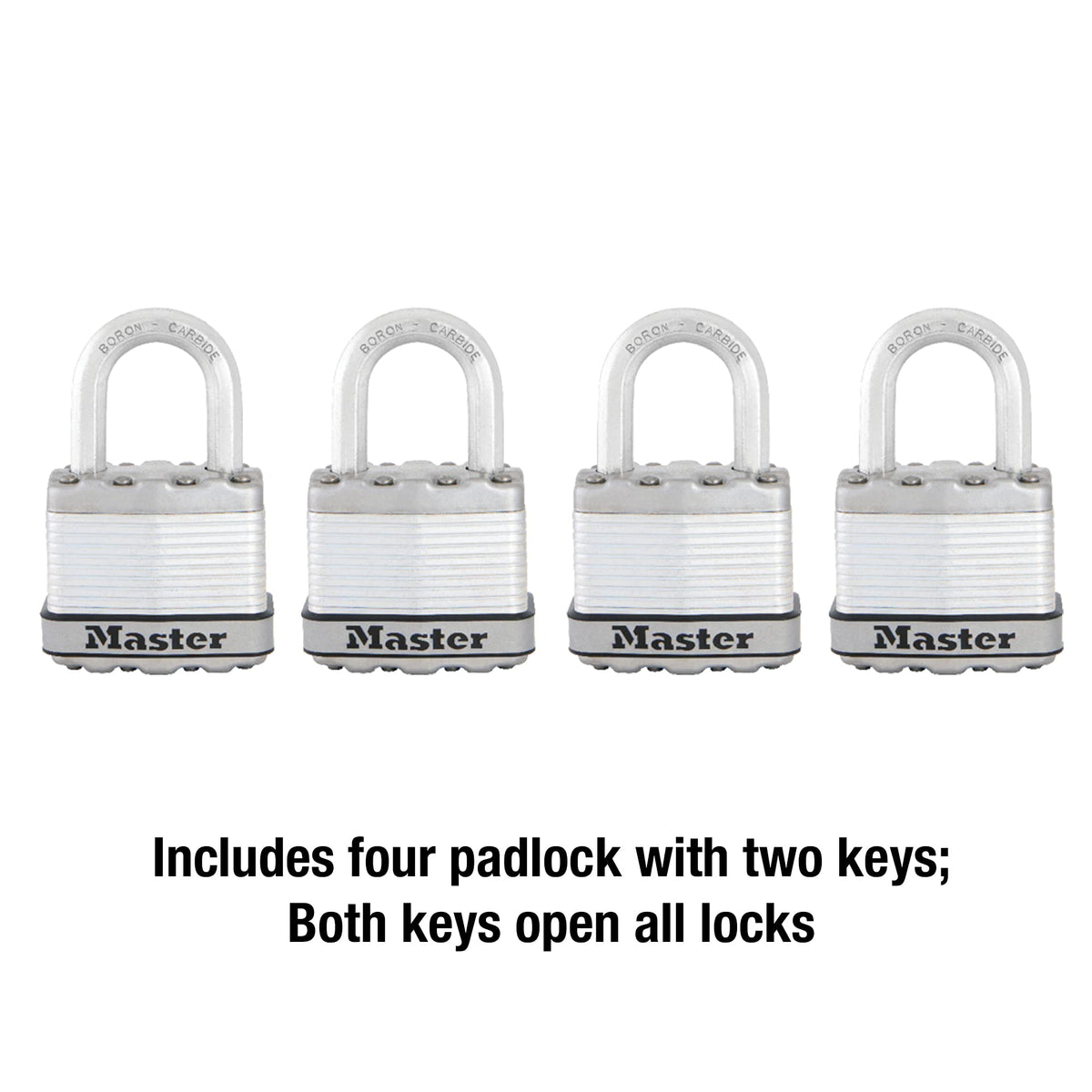 Heavy Duty Keyed-Alike Padlock 4 Pack Y5908