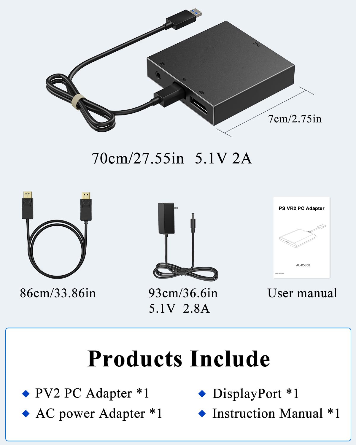 PC Adapter for VR2 Headset L918