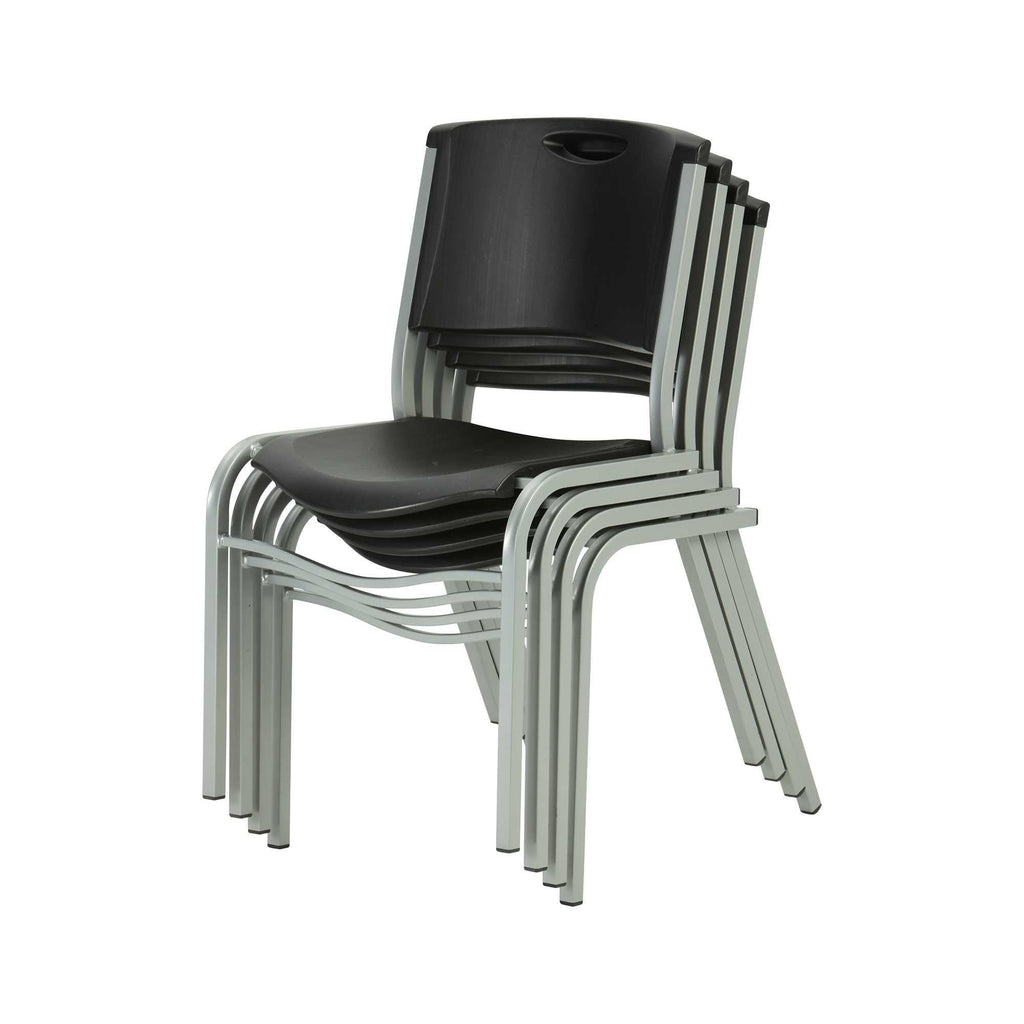 Black Stacking Chair 4-Pack Y442