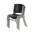 Black Stacking Chair 4-Pack Y442