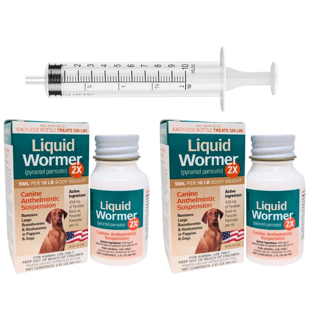 2 oz Pyrantel Pamoate Liquid Wormer for Dogs and Puppies N77266