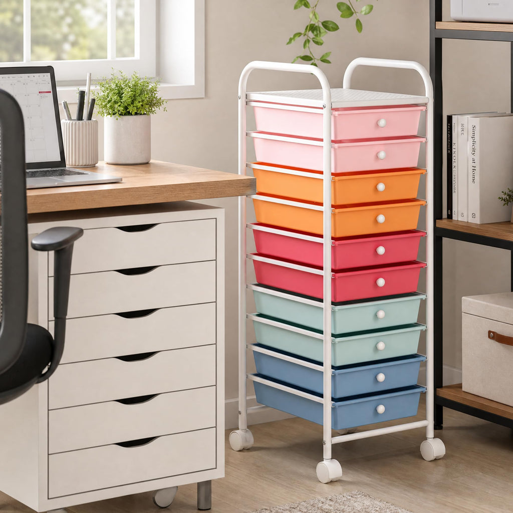 10 Drawers Rolling Storage Cart Y331