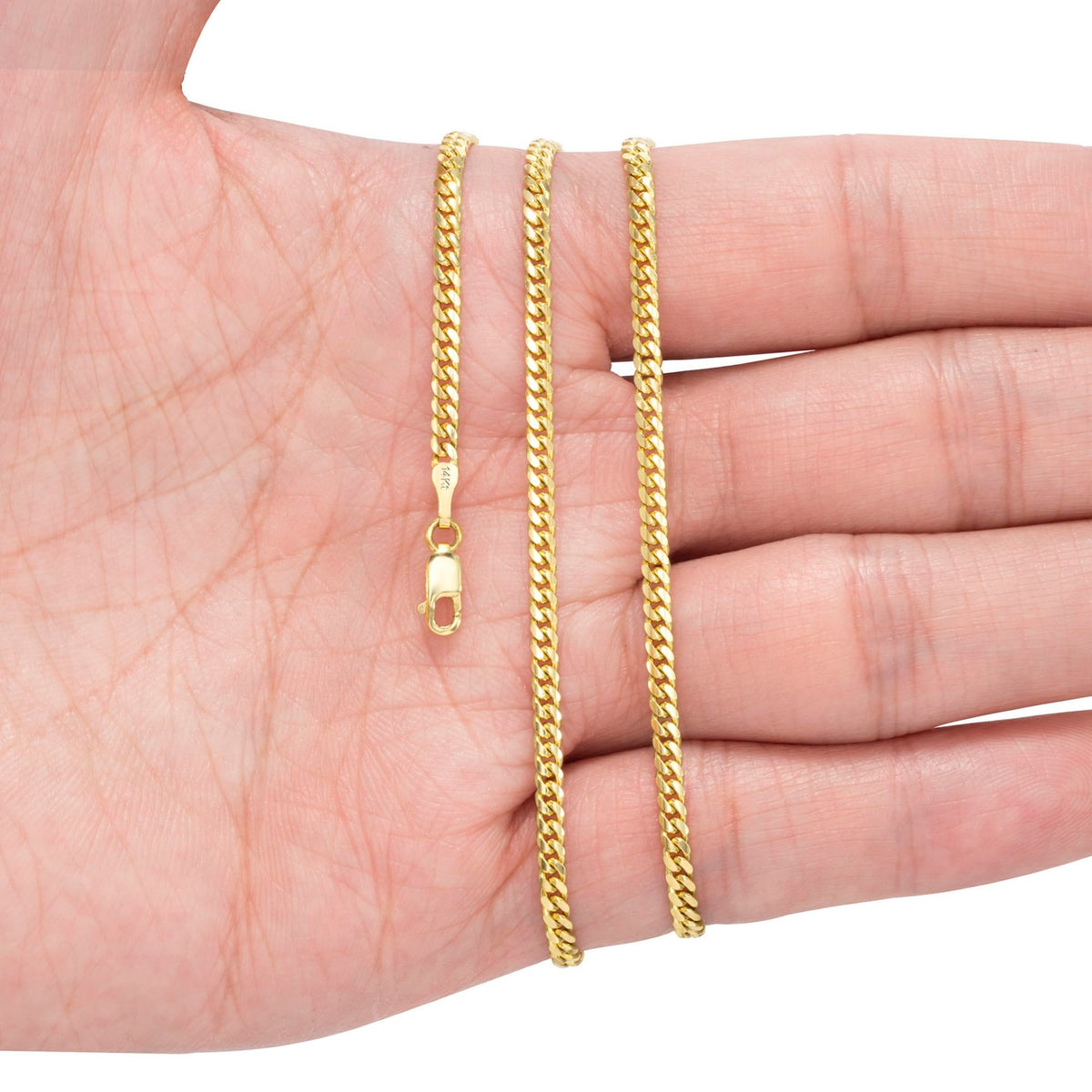 14k Yellow Gold Cuban Link Chain Necklace Z2723