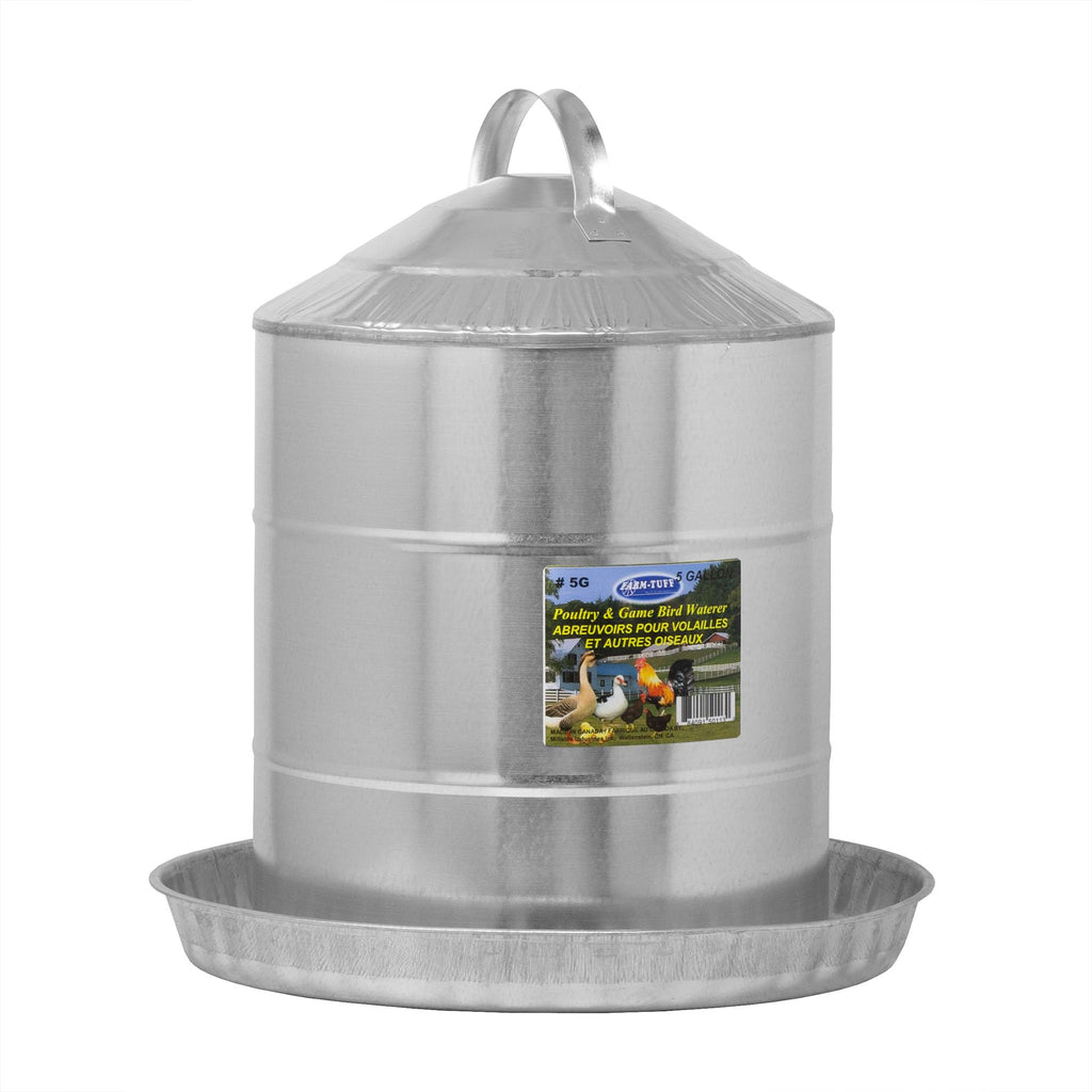 Galvanized 5 Gallon Poultry Waterer M320048