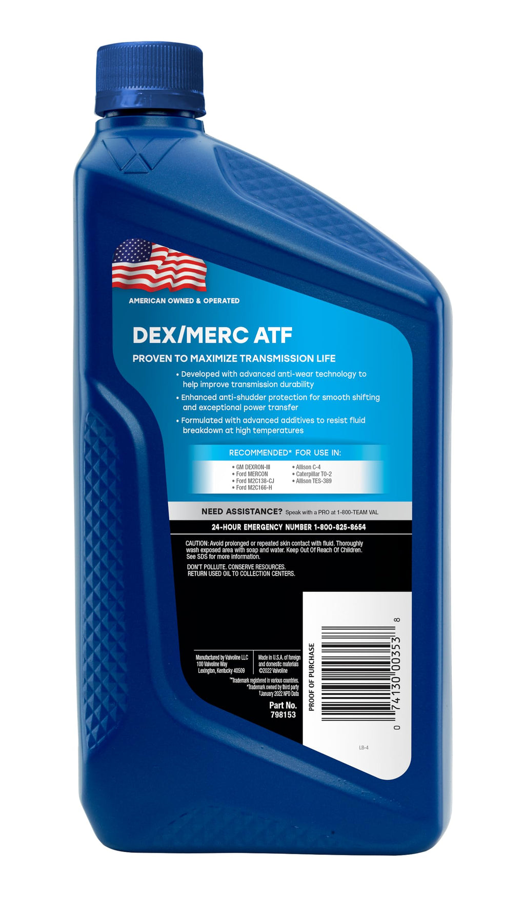 Automatic Transmission Fluid 1 QT Case of 6 D363