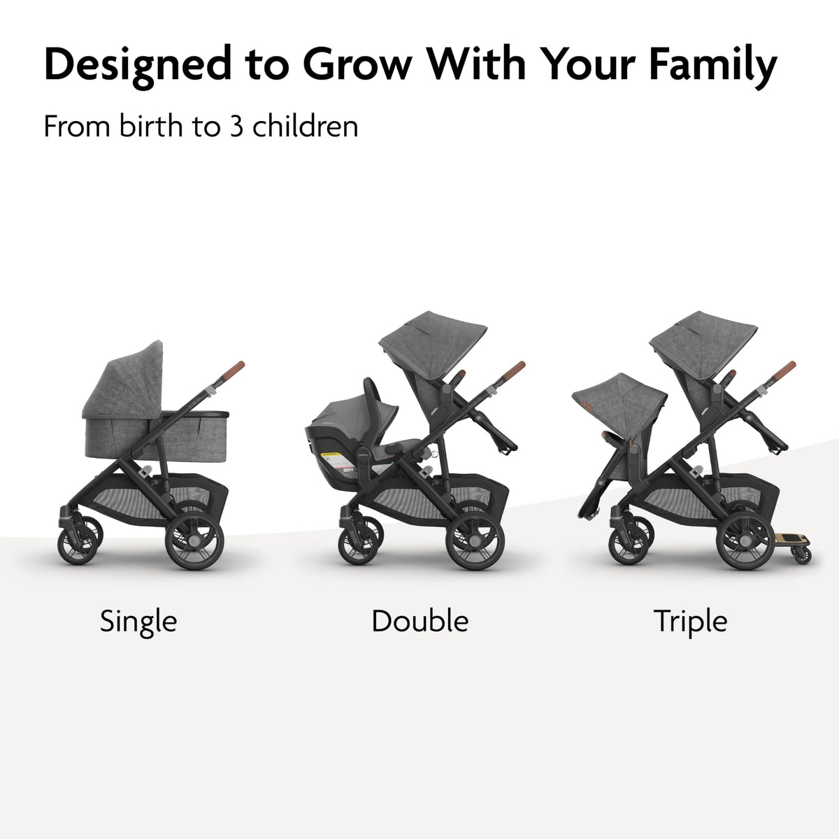 Convertible Single-to-Double Stroller Y8606