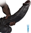 Black Realistic Silicone Dildo with Suction Cup J2881